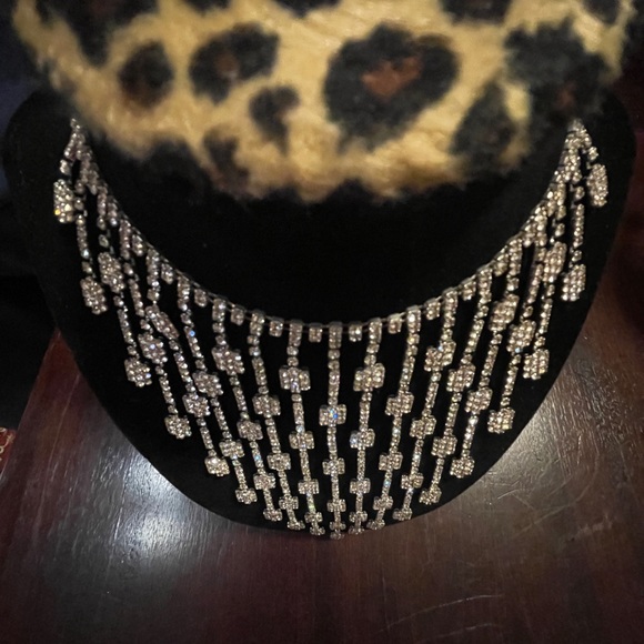 Natasha Silver Statement Necklace Cascade New with Tags - Picture 3 of 4